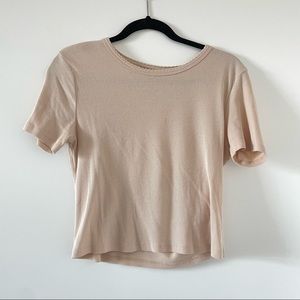 [SOLD] Zara Cream Ribbed Shirt